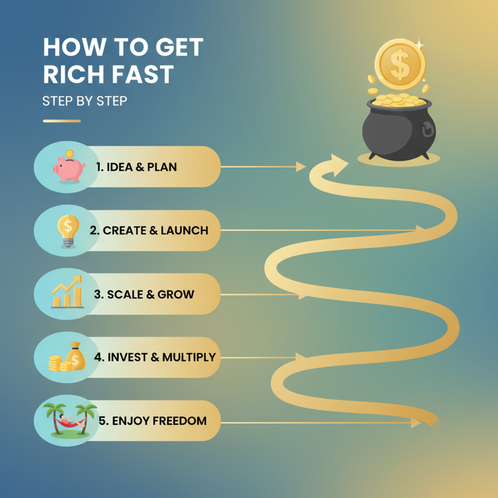 How to Get Rich Fast: A Step-by-Step Guide to Wealth and Freedom
